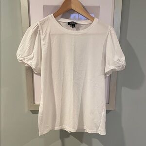 J. Crew Women's Classic White Puff Sleeve Tee